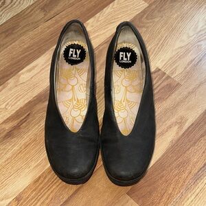 Fly London Women's Yaz Wedge Black Shoes